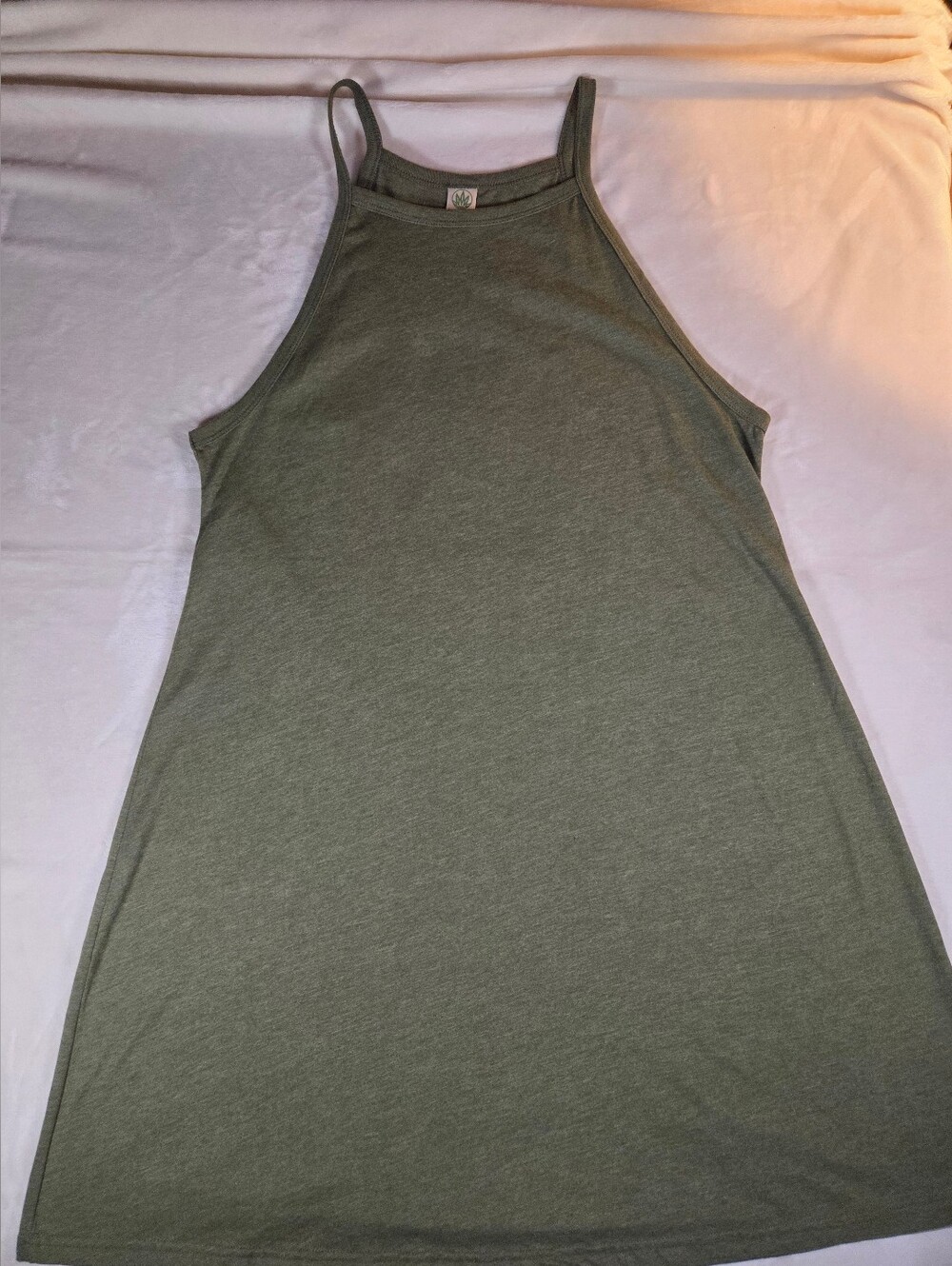 Natural Life XL Women's Olive Green Jersey Tank Dress